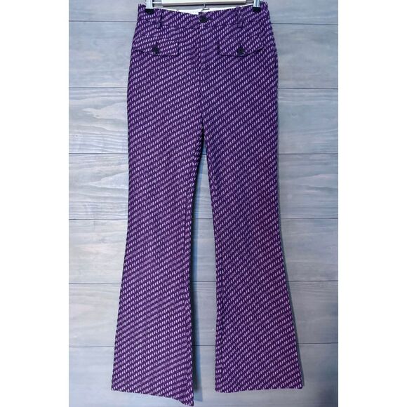 Anthropologie The Essential Slim Flared Pants Size 2 Tailored Slimming Stretch - Picture 6 of 11